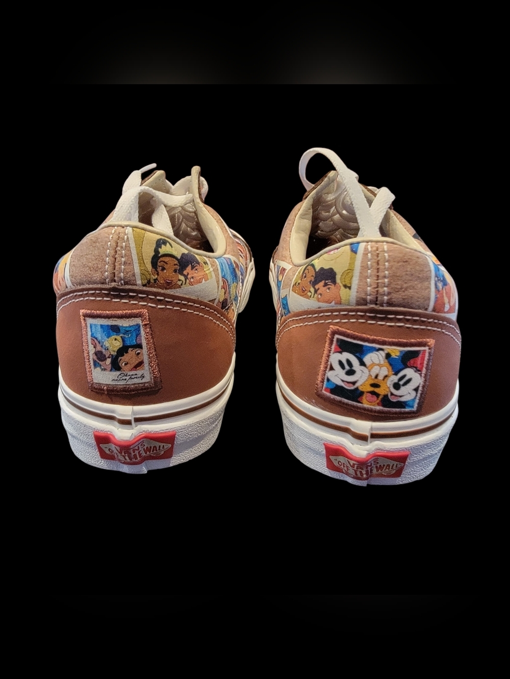 Vans x Disney Old Skool Scrapbook Sneakers Disney 100 Brown Suede Canvas - Picture 9 of 9